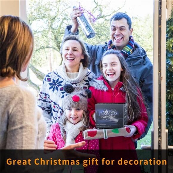 Christmas Snowflake Projector Lights Outdoor Indoor 360 Degree Adjustable - Picture 6 of 6